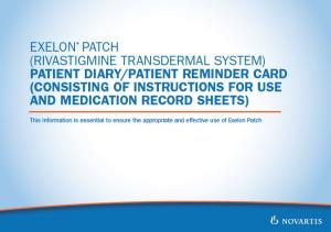 EXELON patient diary 